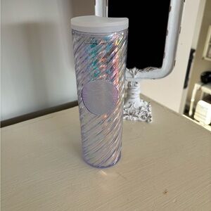 Starbucks Holographic Swirl Tumbler with White Lid